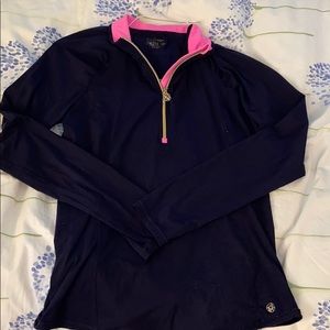 Lilly Pulitzer luxletic navy pullover